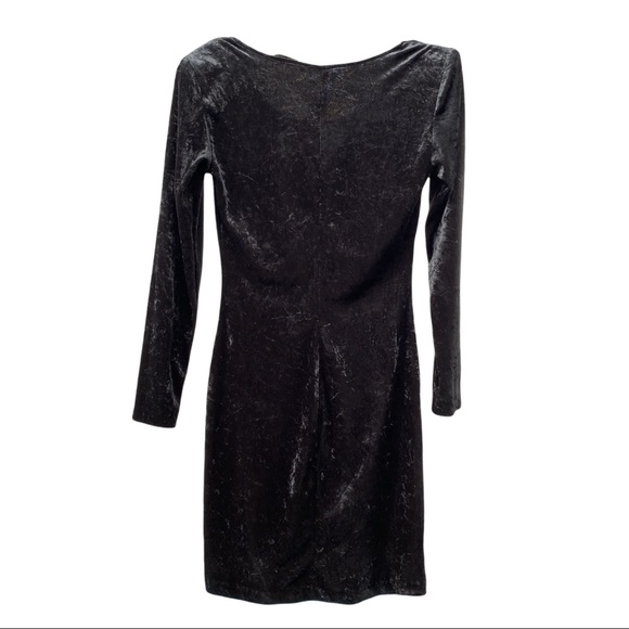 All That Jazz VTG Crushed Velvet Black Bodycon Sheath Dress Fits Like Small - Picture 5 of 8